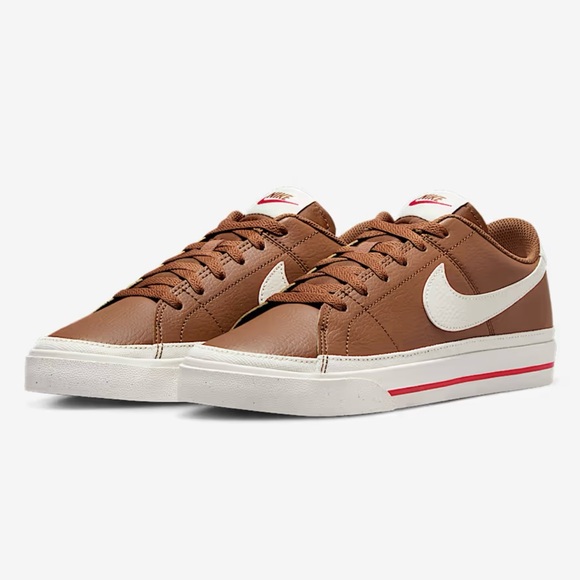 Nike Shoes - Nike Womens Court Legacy Next Nature Light British Tan/Fire Red/Sail - Size 9